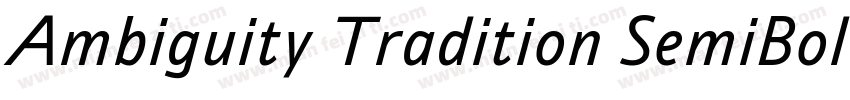 Ambiguity Tradition SemiBold字体转换